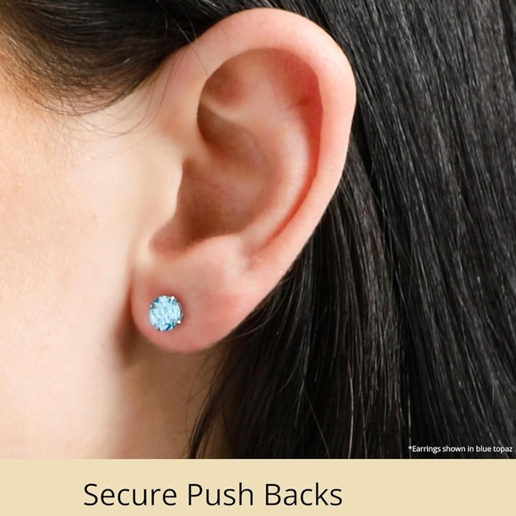 14k Solid Gold 1.5cttw Gemstone Solitaire Earrings - Picture 14 of 14